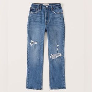 Abercrombie Curve Love Ankle Straight Ultra High Rise Jeans